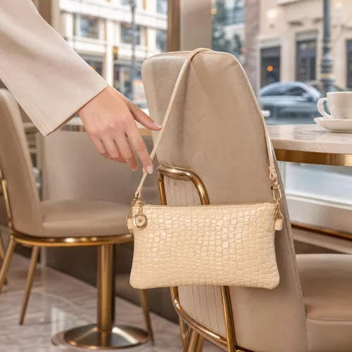 Vista 4 de Bolsa de Mano con Cremallera para Mujer, Bolso Cruzado, Bolso de Hombro, Cartera