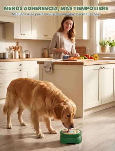 Vista 6 de ORDORA Slow Feeder Dog Lick Bowl with Rolling Ball for Liquids and Spreads