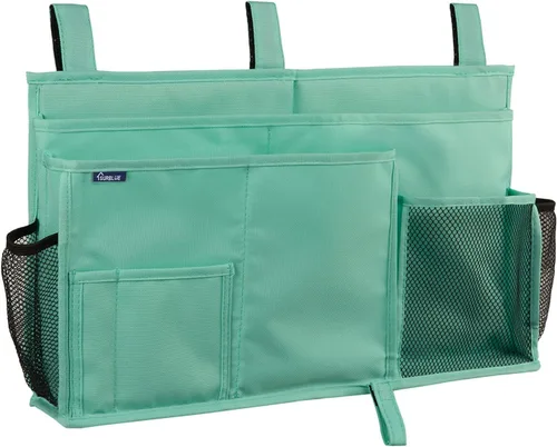 Vista 45 de Surblue Organizador de cama colgante para mesita de noche, bolsa de almacenamiento con bolsillo para literas y camas de hospital, habitaciones