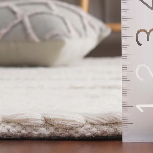 Vista 5 de SAFAVIEH Natura Collection - Alfombra decorativa de 2 x 3 pies, natural, lana hecha a mano, ideal para zonas de alto tráfico en entrada, sala