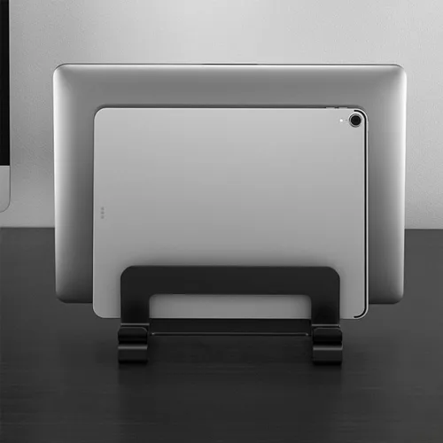 Vista 6 de Vertical Laptop Stand Holder, Compatible Desktop Laptop Holder, Adjustable Notebook Dock, 3 in 1 Computer Stand for Laptop/Tablet