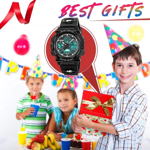 Vista 7 de ATIMO Reloj impermeable multifunción LED para niños - Regalos para niños