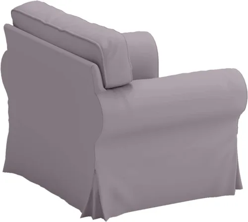 Vista 3 de Funda para silla Ektorp resistente compatible con funda de sofá IKEA Silla Poliéster Gris Claro
