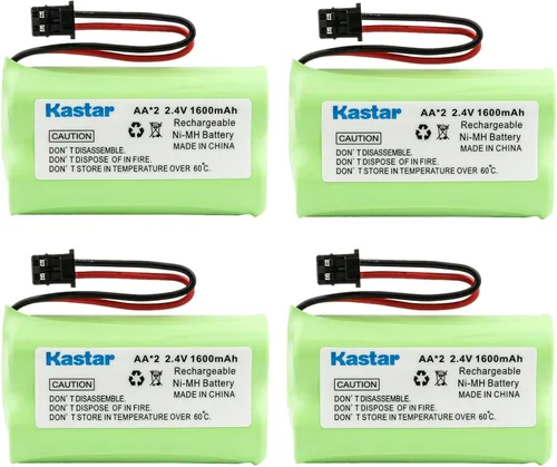 Vista 7 de Kastar Paquete de 1 batería recargable AAX2 2.4V 1600mAh MSM Plug Ni-MH para Uniden BT1007 BT-904 BBTY0700001 CEZAi2998 DCX150 DECT1500 D1484