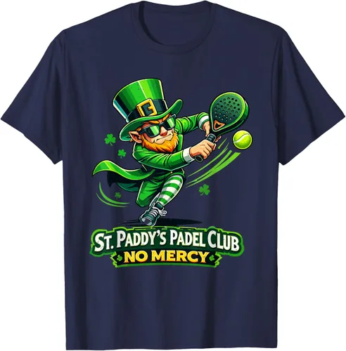 Vista 8 de St Patricks Day St Paddys Padel Club No Mercy Paddle Tennis T-Shirt
