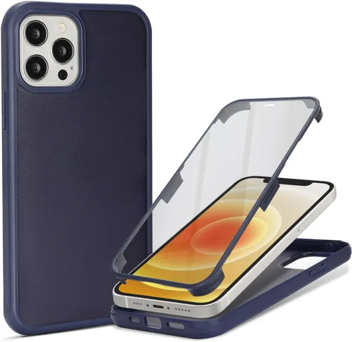 Vista 6 de Funda para iPhone 12 mini con protector de pantalla, color negro