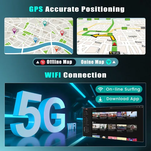 Vista 6 de Radio de coche para Honda CRV 2002-2006: [2G+64G] Estéreo de coche de 9 pulgadas con Carplay inalámbrico Android Auto, pantalla táctil Bluetooth