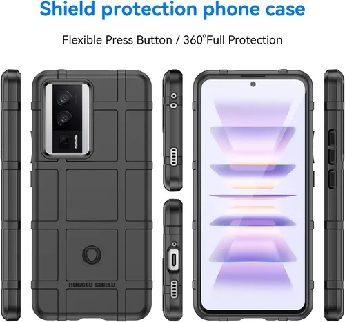 Vista 2 de Funda delgada para Xiaomi Poco F5 Pro, funda para Redmi K60/K60 Pro, resistente funda duradera para exteriores con protección de grado militar a
