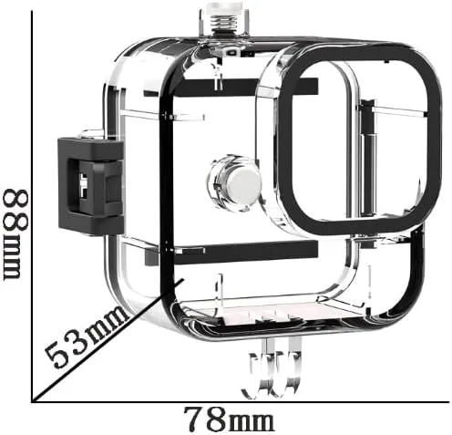 Vista 3 de Coyktonty - Funda impermeable para GoPro Hero11 Mini, color negro, 98.4 ft, accesorio de filmación subacuática con soporte y tornillos