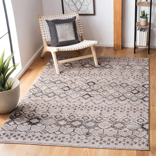 Vista 43 de SAFAVIEH Amsterdam Collection Alfombra Decorativa - 2.3 pies x 4 pies, Negro & Multi, Diseño Marroquí Bohemio, Sin Desprendimiento y Fácil Cuidado