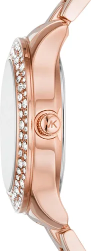 Vista 2 de Michael Kors Reloj de cuarzo Liliane para mujer con correa de acero inoxidable, dorado rosa, rosa, (Slim Rose Gold), Reloj de cuarzo