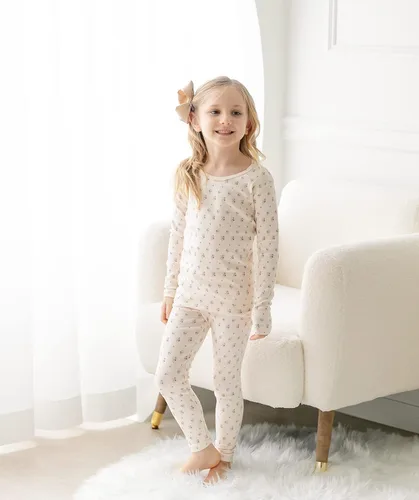 Vista 144 de AVAUMA Conjunto de pijama de algodón para bebés y niñas de 6 meses a 7 años