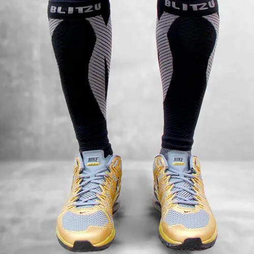 Vista 8 de Calcetines de compresión para la pantorrilla de hombres y mujeres Estos calcetines de compresión no cubren los pies. Sirven para tratar los dolores