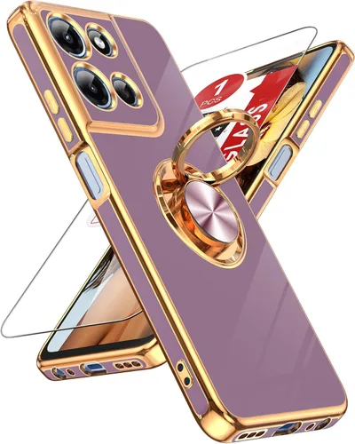 Vista 118 de LeYi Funda para iPhone XR: con Protector de Pantalla de Vidrio Templado [Paquete de 2] Soporte de Anillo Giratorio de 360°, Soporte Magnético
