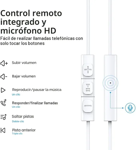 Vista 2 de Auriculares con cable Lightning para iPhone, auriculares con certificación MFi para iPhone 13 14 12 Pro Max, con micrófono y control de volumen