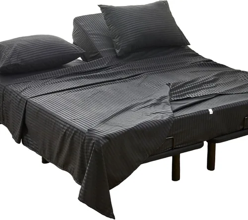 Vista 39 de Kingnex Sábanas a rayas para sofá cama de 36 x 72 pulgadas, tamaño individual para sofá cama, microfibra suave de doble cepillado 1800, 3 piezas