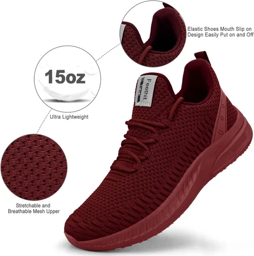 Vista 2 de Feethit - Tenis de correr modernos para hombre antideslizantes, ligeros, transpirables y de malla