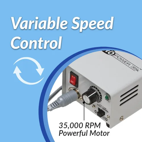 Vista 4 de Medicool Pro Power 35k Archivo eléctrico 35,000 RPM Sistema de archivo profesional con kit de brocas de manicura y pedicura 1 paquete