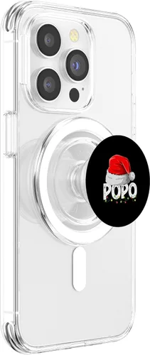 Vista 3 de Popo Santa Christmas Family Matching Pajamas Papa Xmas PopSockets MagSafe PopGrip for iPhone