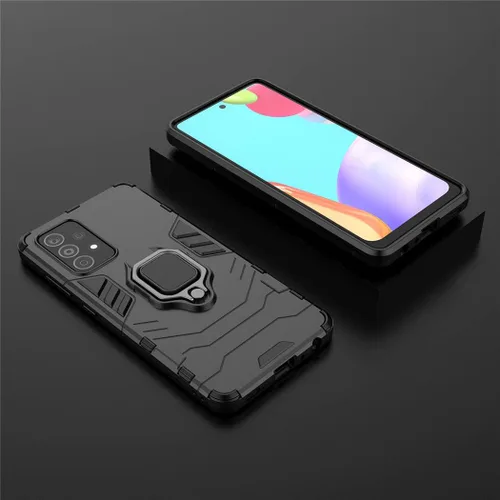 Vista 6 de Compatible con Samsung Galaxy A52 5G, soporte de anillo de metal, a prueba de golpes, parachoques duro