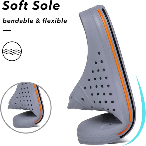 Vista 5 de SAGUARO Zuecos de jardín para mujer y hombre, zapatos casuales unisex de secado rápido, sandalias antideslizantes de verano para playa