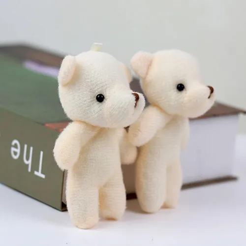 Vista 3 de Paquete de 12 mini colgantes de oso adorables osos pequeños para llaveros, mochilas, bolsos, manualidades, figuras de oso ligeras y portátiles