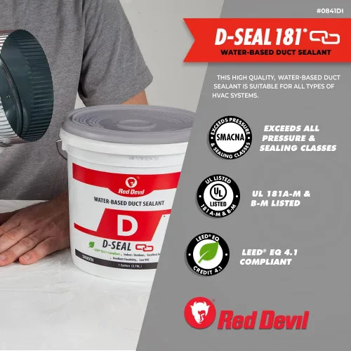 Vista 5 de Red Devil 0846DS RD-DS 181 Sellador de conductos de látex acrílico, 10.1 onzas, gris, 1 paquete