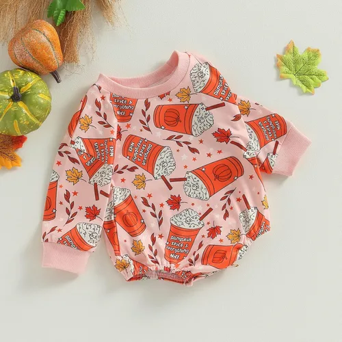 Vista 6 de FOCUSNORM Traje de San Valentín para bebé niña, ropa infantil de manga larga, mameluco lindo con cuello redondo