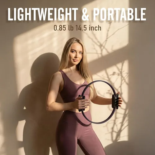 Vista 6 de Pilates Ring Kit for Women, Pilates Equipment – 14.5" Home Magic Circle Workout with Pilates Ball, Resistance Bands, Better me Pilates Essentials