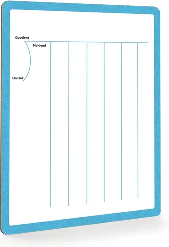 Vista 5 de Tabla de división y multiplicación de borrado en seco, pizarra blanca de 9 x 12 pulgadas, mesa auxiliar doble manipulación matemática portátil