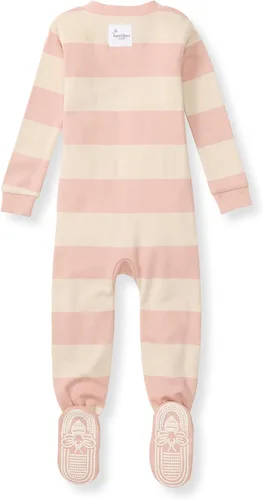 Vista 90 de Burt's Bees Baby Pijama para bebé niña, 100% algodón orgánico, pijama de una pieza, overol diagonal con cremallera, ajuste cómodo