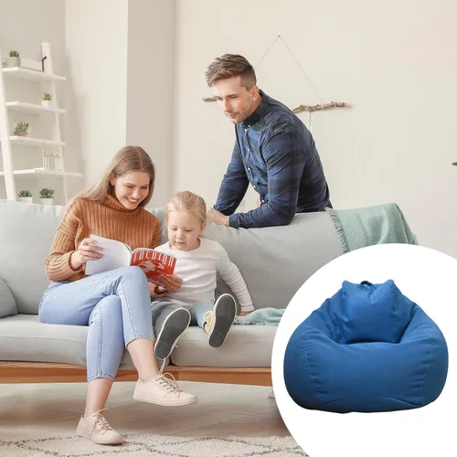 Vista 7 de Puf (sin relleno) para niños y adultos Asiento de puf ultrasuave Puf de almacenamiento de animales de peluche Relleno lavable para organizar
