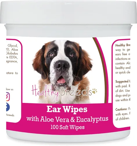 Vista 21 de Healthy Breeds Affenpinscher Toallitas de limpieza de oídos con aloe y eucalipto para perros, 100