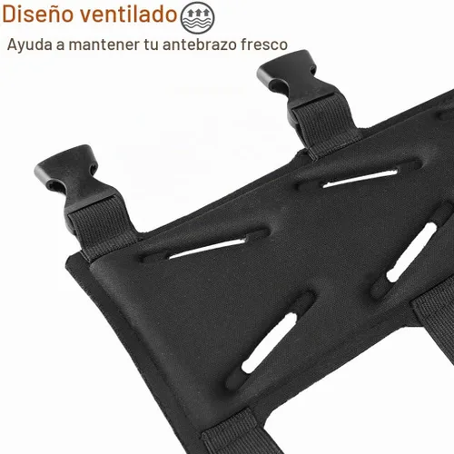 Vista 4 de Protector de Brazo de Tiro con Arco Ajustable Protector de 3 Correas Accesorio Ligero de Caza Tiro al Blanco Adulto Unisex Protectores de Brazo