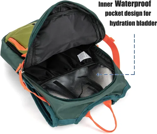 Vista 4 de Ivygreen Mochila de hidratación para niños, mochila de senderismo para niños o niñas con vejiga de agua de 1.5 L