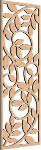 Vista 56 de 9 3/8"W x 24 3/8"H x 1/4"T Utica Decorativo Fretwork Madera Paneles de Pared, Abedul