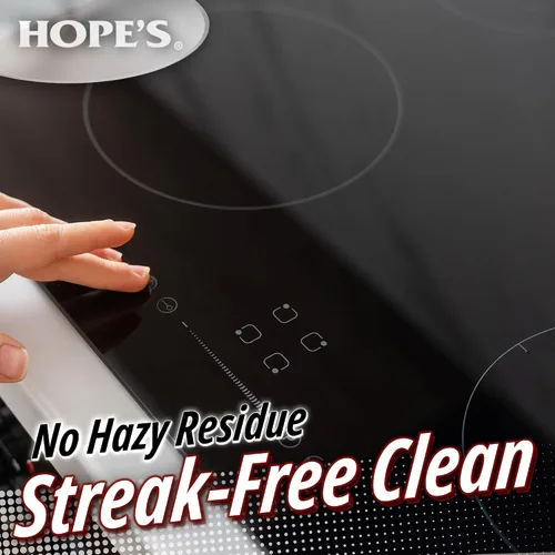 Vista 3 de HOPE'S Limpiador perfecto para placas de cocción de vidrio y cerámica, de acción rápida y elimina las manchas quemadas del vidrio de cerámica con su