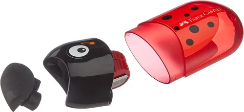Vista 3 de Faber Castell - Sacapuntas doble con borrador Ladybug by by