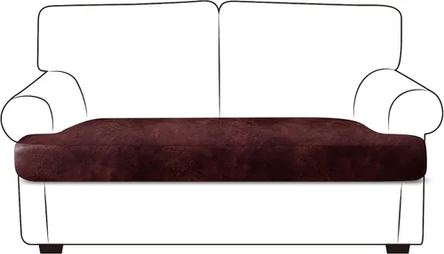 Vista 58 de ANARACHON Fundas de cojín de sofá con aspecto de cuero, juego de fundas de asiento de sofá, protector de muebles para sillón seccional, sofá biplaza