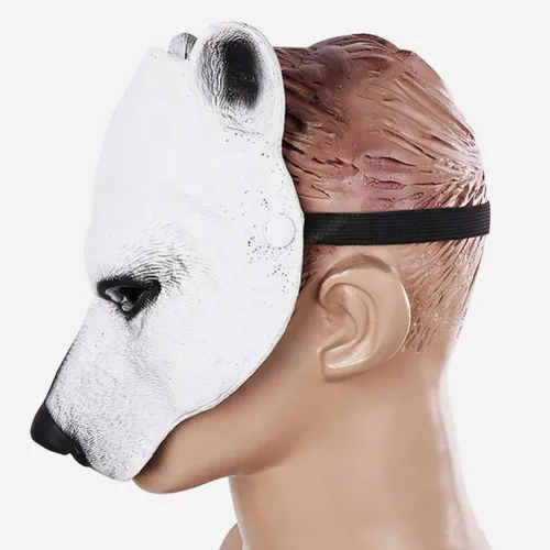 Vista 8 de VICASKY Máscaras de animales 3D adorno de cabeza de oso divertido para adultos, carnaval, Pascua, fiesta, cosplay, accesorios