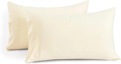 Vista 36 de Juego de 2 fundas de almohada estándar de 1000 hilos, 100% algodón egipcio, fundas de almohada 01. blanco