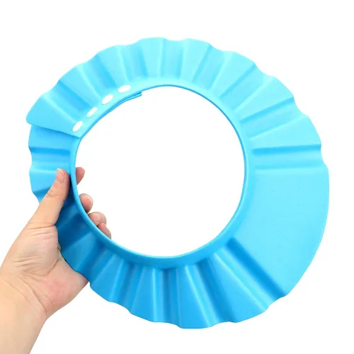 Vista 4 de Gorro de baño con protección de baño con champú y visera ajustable para niños pequeños, bebés, niños, juego de 3
