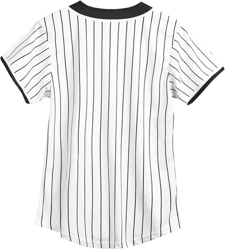 Vista 2 de Amzdest Ropa de los años 90 para mujer, disfraz unisex de hip hop para fiesta, camiseta de béisbol Bel Air, camisa de manga corta con botones