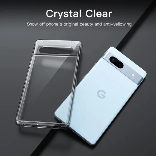 Vista 3 de JETech Funda para Google Pixel 7a de 6.1 pulgadas 2023, no se pone amarillenta, a prueba de golpes, funda protectora para teléfono, parte trasera