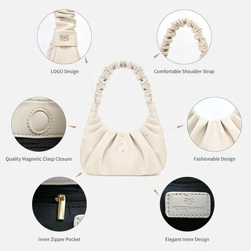Vista 5 de PS PETITE SIMONE Mini monedero pequeño de hombro para mujer, bolsos de mano Sofii bolso de mano monedero de moda para mujer
