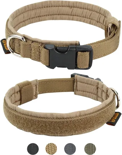Vista 13 de EXCELLENT ELITE SPANKER Collar de nailon para cachorro, ajustable, suave, acolchado, resistente, hebilla de liberación rápida, ligero, sin Negro