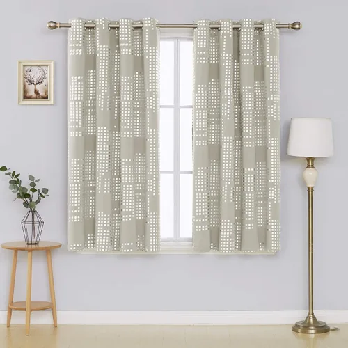 Vista 31 de Deconovo - Cortinas opacas para oscurecer la habitación, con aislamiento térmico, cortinas con ojales Rosa