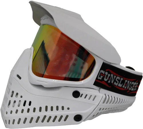 Vista 6 de JT Spectra Proflex L.E. - Gafas de máscara de paintball con lente térmica transparente + fuego, pistolero blanco
