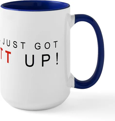 Vista 10 de CafePress Litt UP Tugs - Taza de café grande de 15 onzas, color blanco