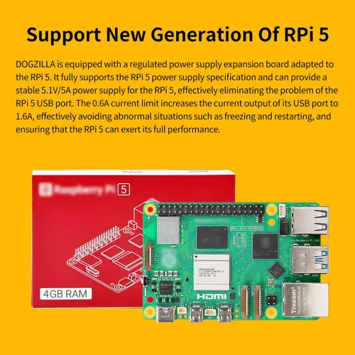 Vista 7 de Yahboom Raspberry Pi 5 Adultos AI Modelo Grande Robot Perro Python Programación 12 articulaciones Biónico Perro Mecánico DOGZILLA Reconocimiento
